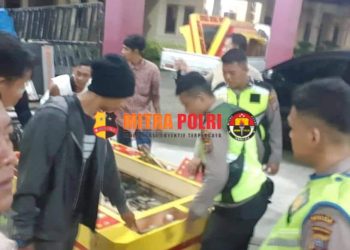 Team gabungan Sat Reskrim Polres Belawan dan Polsek Medan Labuhan beserta muspika kecamatan Medan marelan melakukan penindakan lokasi perjudian ketangkasan meja ikan di jl. M Basir kel. Rengas pulau kec. Medan marelan