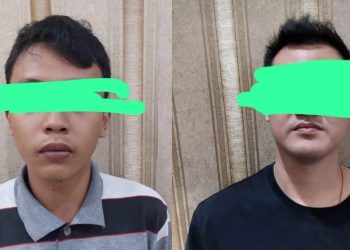 Subdit Siber Ditreskrimsus Polda Sumut mengamankan orang diduga Pelaku Tindak Pidana Perjudian Online di Jalan Ladang Medan, Jumat (09/6/23) malam
