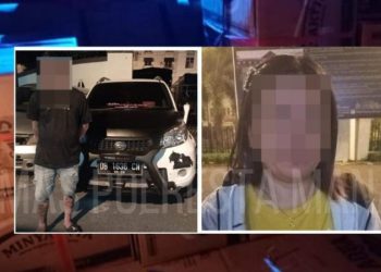 Terduga pelaku DB (31) dan SSM (42) Warga Desa Kali, Kecamatan Tombatu, Minahasa Tenggara.